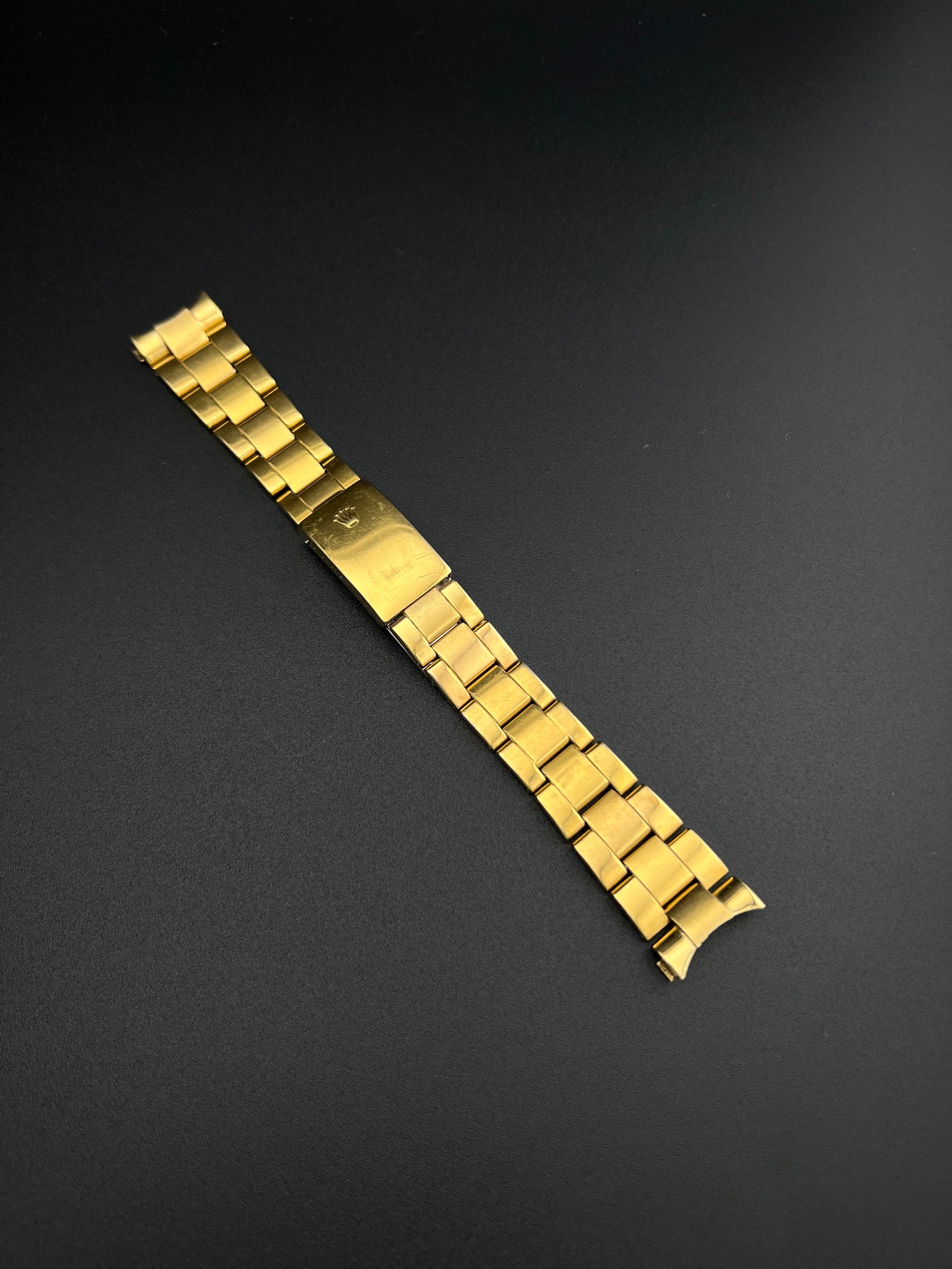 RARE ROLEX GOLD ELECTROPLATED 19MM OYSTER WATCH BAND BRACELET 78351 / 457 1986